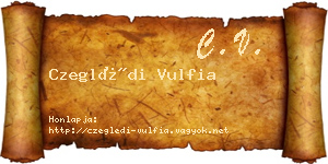 Czeglédi Vulfia névjegykártya